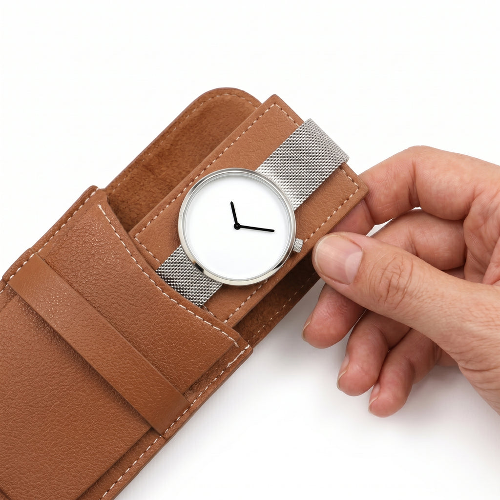 Leather Travel Watch Pouch