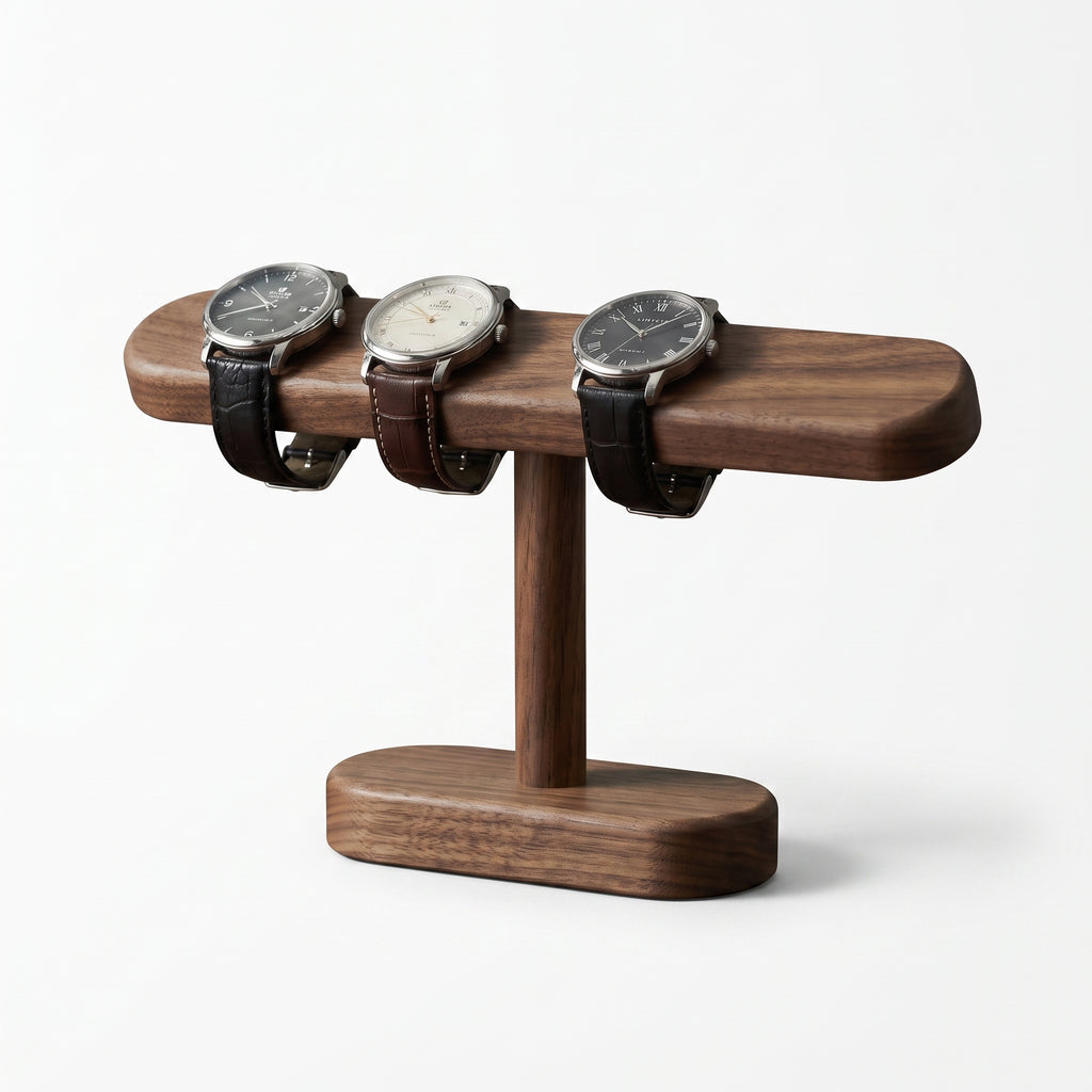 Premium Walnut Wood Watch Stand