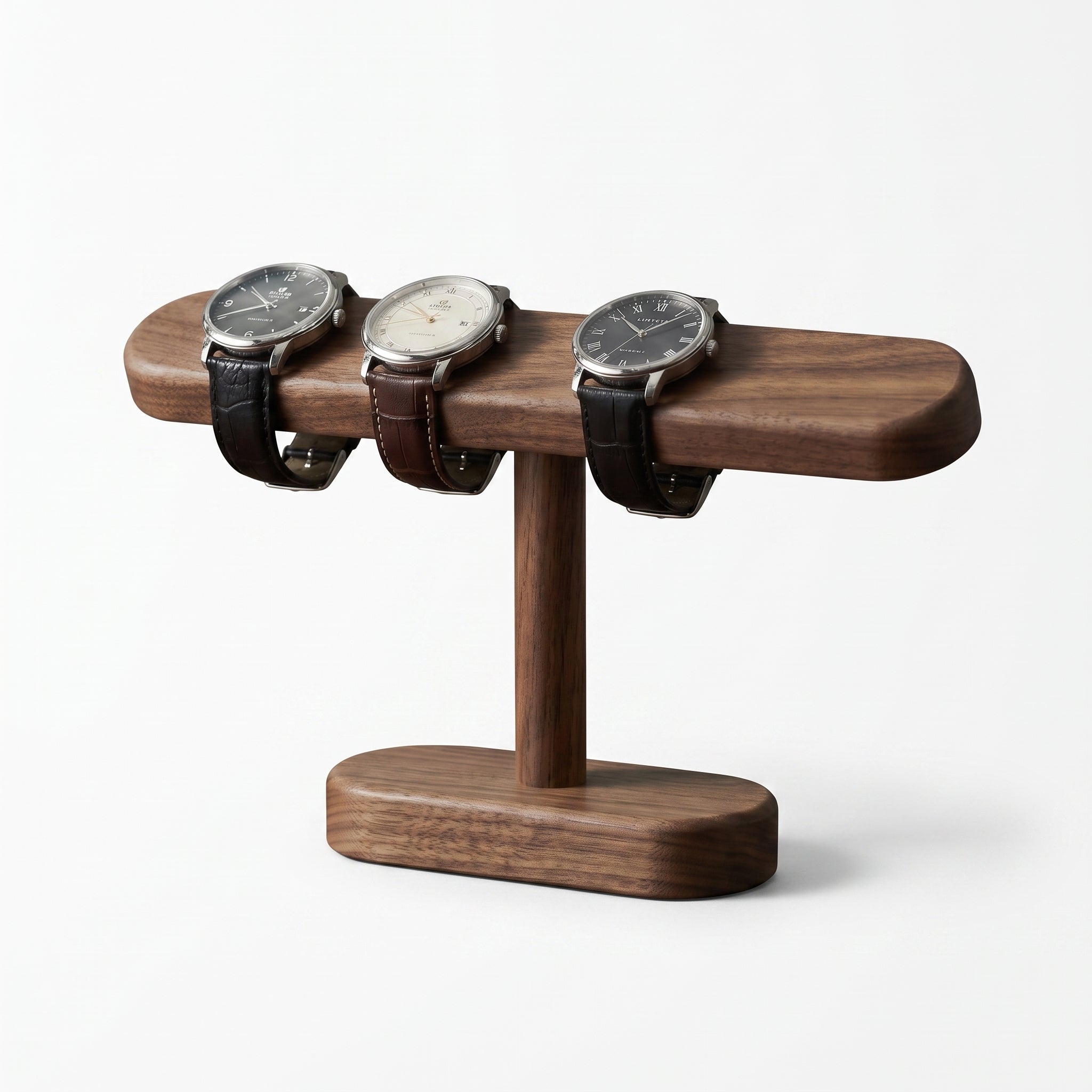 Premium Walnut Wood Watch Stand