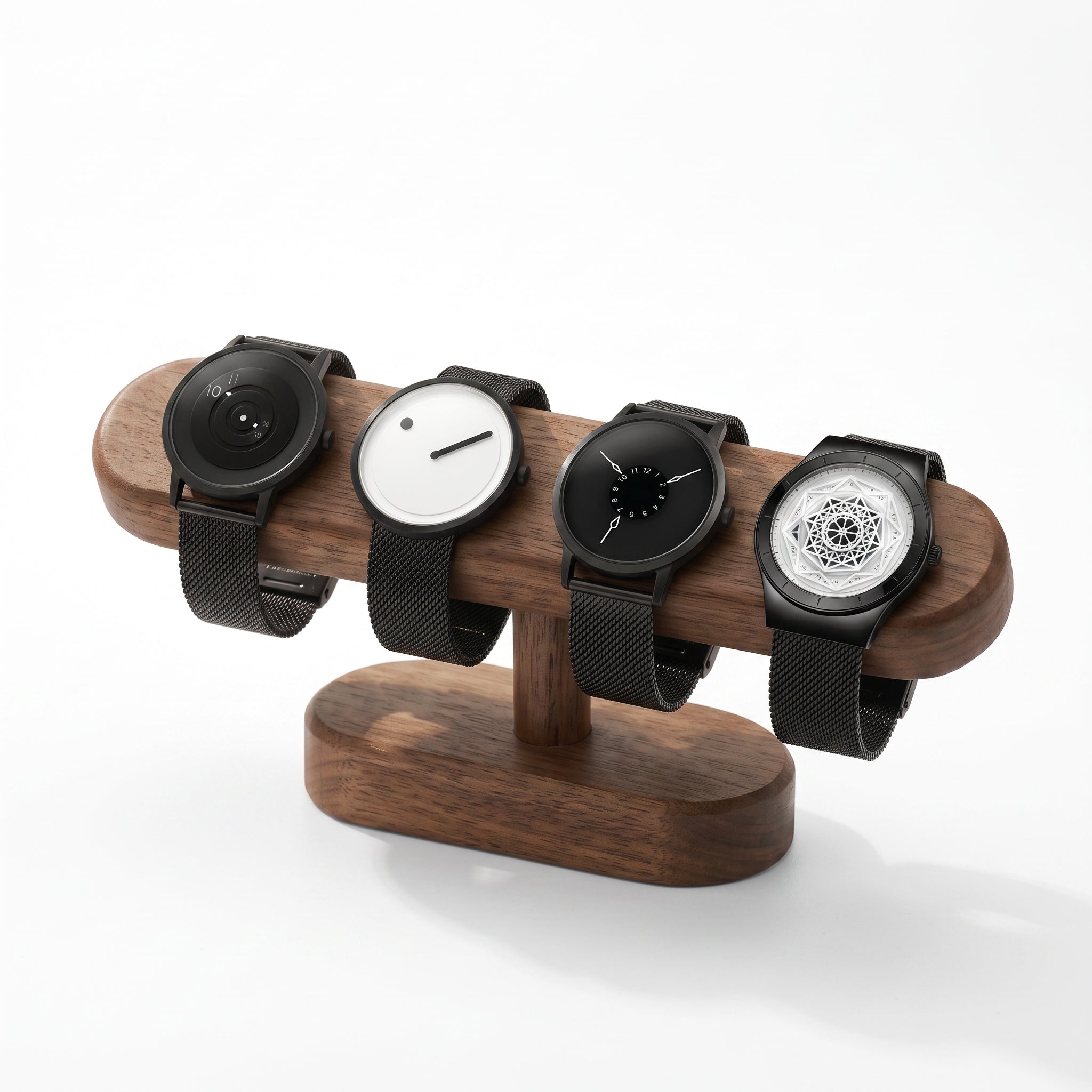 Premium Walnut Wood Watch Stand