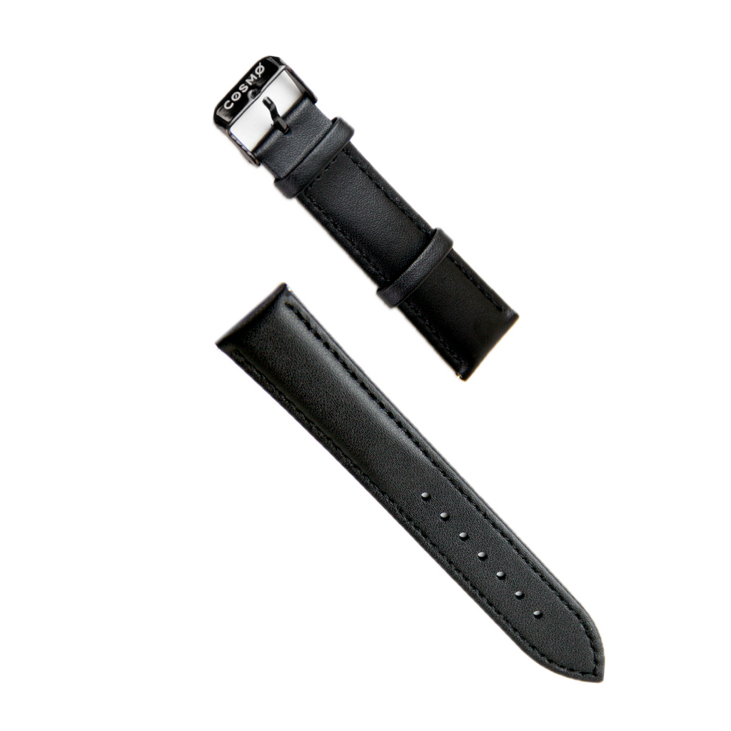 🎁 Genuine Leather Watch Strap 20mm (Black)